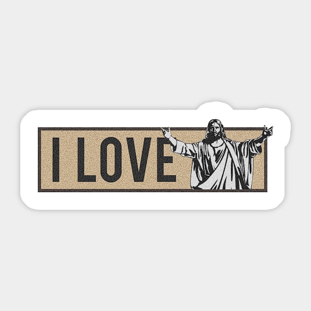 I love Jesus Sticker by kalebsnow